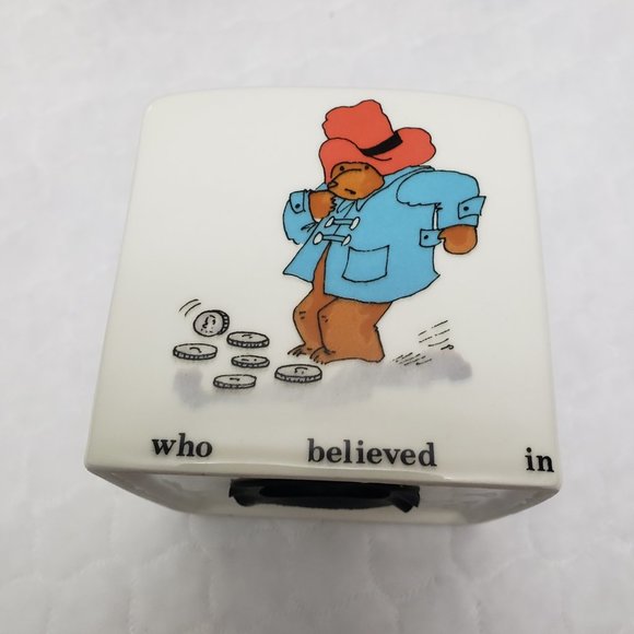 Coalport Paddington Bear Square Childrens Bank Bone China Made in England - Picture 3 of 8